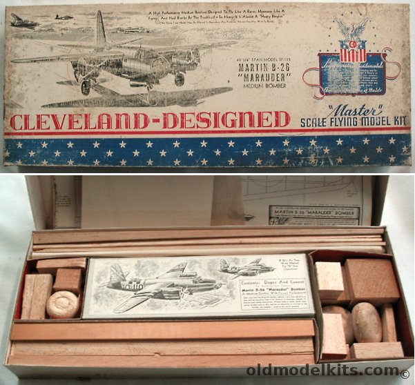 Cleveland 1/16 Martin B-26 Marauder 'Master Kit' Balsa Flying Model Airplane Kit, SF-185 plastic model kit